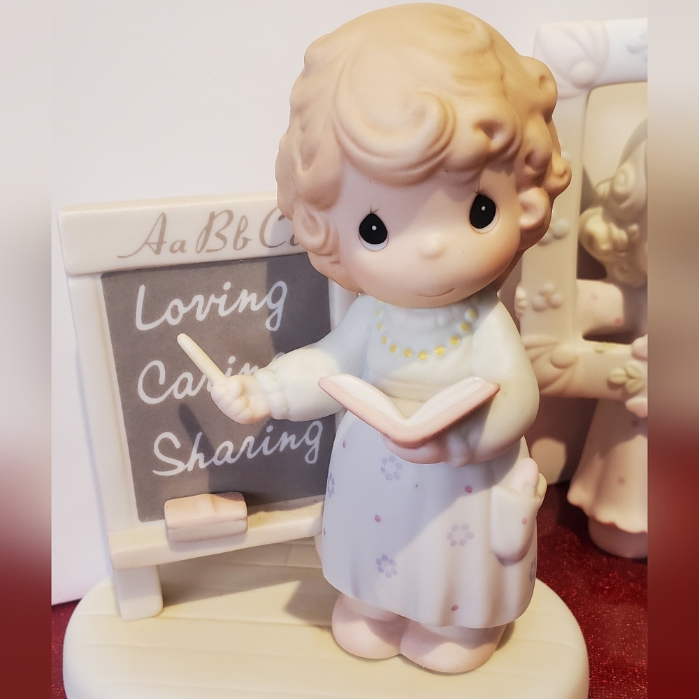 Precious Moments Teacher Figurine "Teach Us To Love One Another."